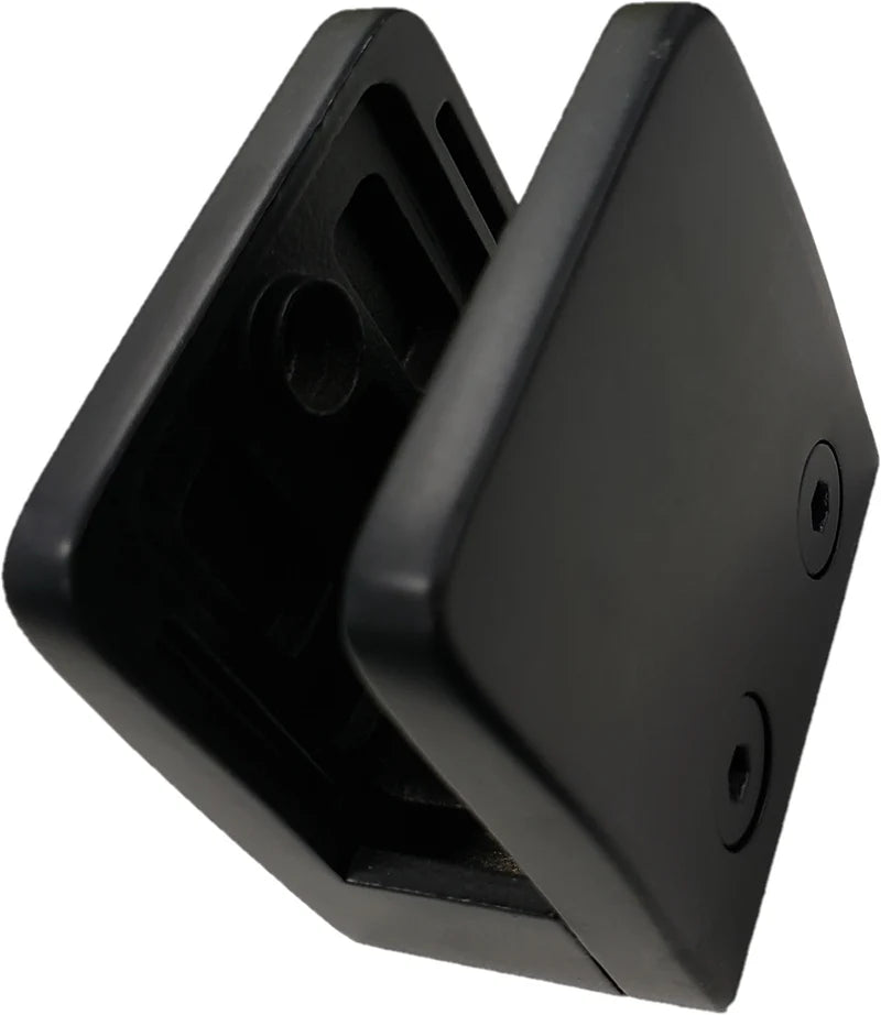 Black Small Square Glass Clamp For Flat Surface/Post SS316