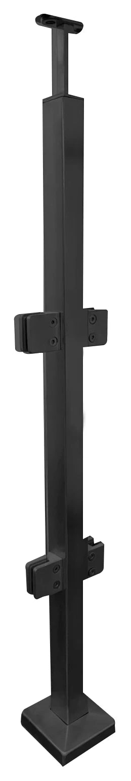 Black Square Stainless Steel Post Inline 42" SS316