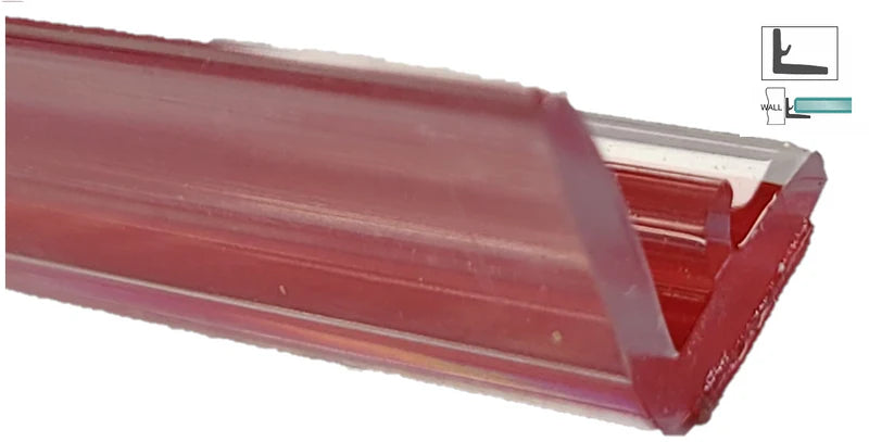 Replacement Clear Plastic L-Shaped Vinyl With Double Side Tape 95"