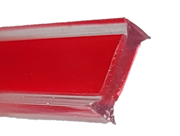 Clear Partition Strip for 180 Degree Glass-to-Glass Joints For 3/8" Glass
