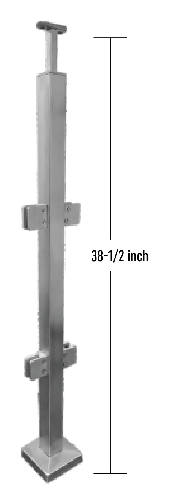Square Stainless Steel Post Inline 42" SS316