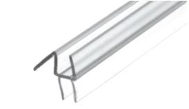 Clear Bottom Water Dispersal Wipe with Drip Rail for 3/8" Glass 84"