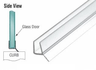 Clear PVC Seal 135 Degree and Wipe for 3/8" Glass 84"