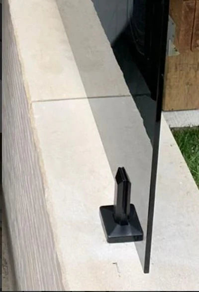 Matte Black Square Surface Mount Spigot 6" With Cover For 3/8"-1/2"