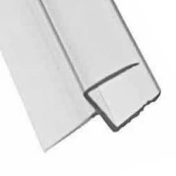 Clear Bottom/ Side Door Sweep With Middle Fin for 3/8" Glass 84"