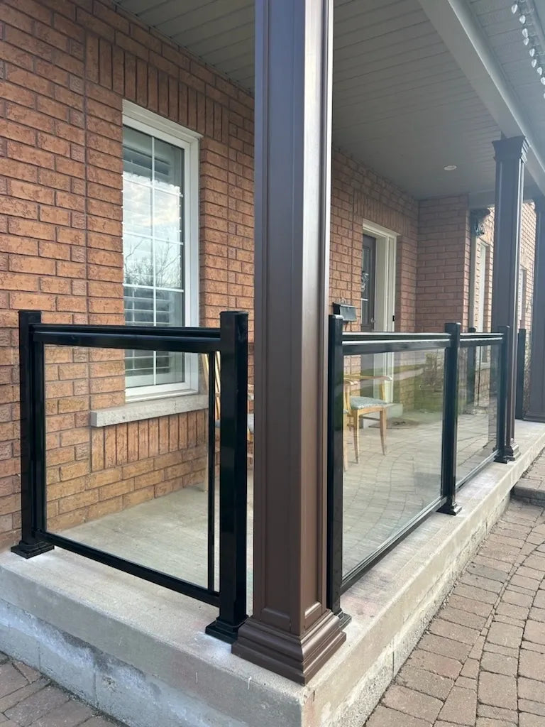 Aluminum Glass Railing 6mm Clear Tempered