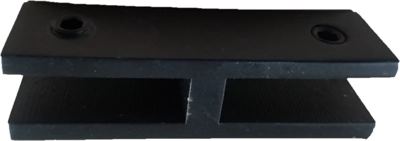 Matte Black 180-Degree Slim Glass Clamp for 3/8" to 1/2" Glass, SS316