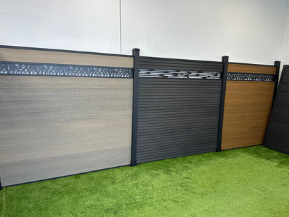 Dark Grey Composite Panel With Decorative Fencing at Top
