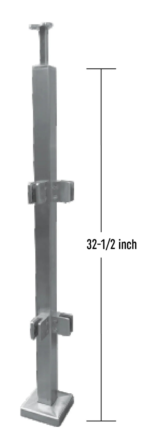 Corner Square Stainless Steel 36" Post SS316
