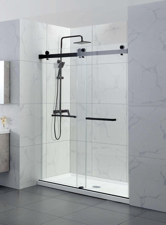  Glass Shower With 60-inch x 76-inch Double Sliding Doors