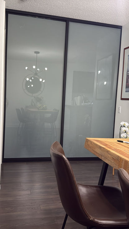 Interior Sliding Framed System With Glass- Custom