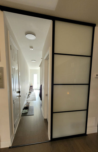 Interior Sliding Framed System With Glass- Custom
