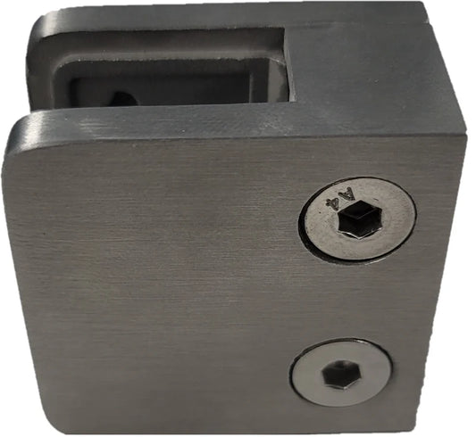 Zamak Large Square Glass Clamp for Flat Surface or Post Applications